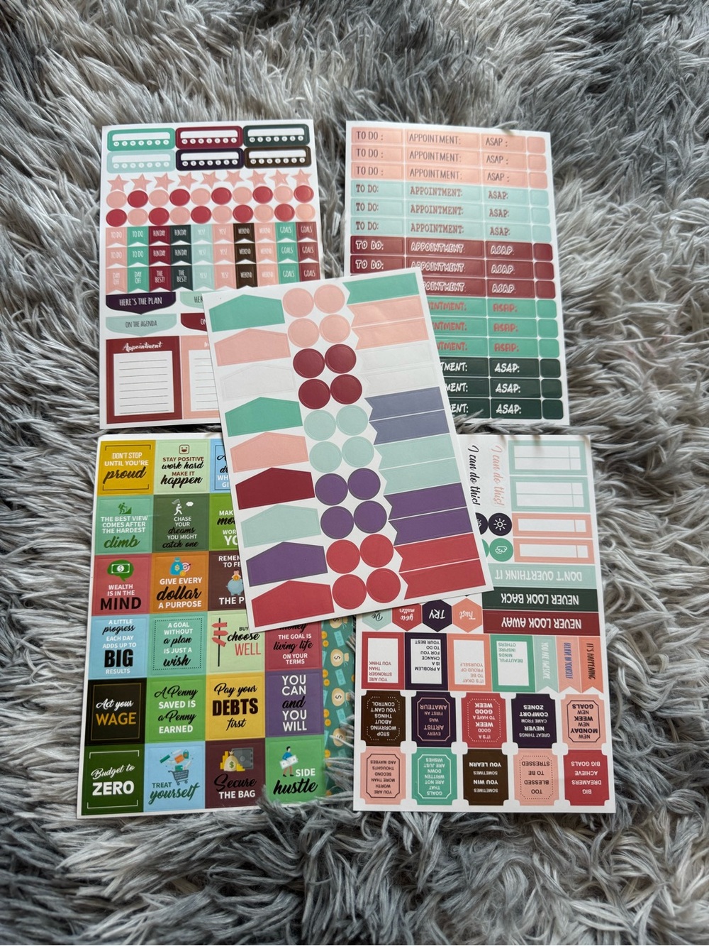 Planner Sticker Sheets - 6 packs